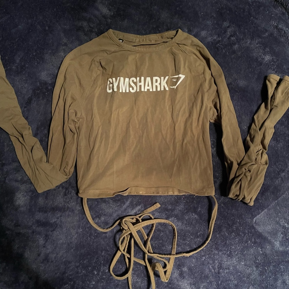 Olive Gymshark gym top, size S or XS